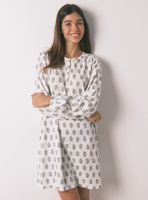 Camisón Corto Algodón Flores