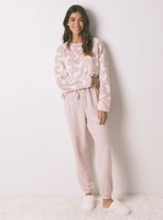 Pijama Largo Polar Mousse Lunas