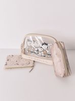 Neceser Pequeño Acolchado Rayas Strass