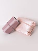 Neceser Mediano Percha Satinado Rosa