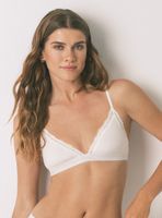 Sostén Triangular Natural Algodón sin Relleno