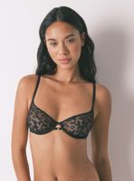 Sostén Pretty Tul Bordado Print y Aro Negro