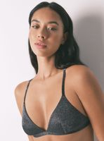 Sostén Natural Lurex Terciopelo Negro