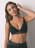 Sostén Halter Lovely Relleno Encaje Negro