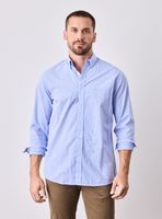 Camisa Manga Larga Vestir Poplin Cuadros