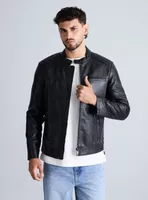 Chaqueta Cuero Sintético Liso