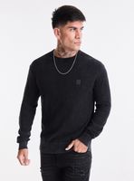 Sweater Punto Arroz Lavado Desgastado