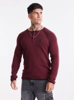 Sweater Delgado Cuello con Botones Manga Raglan