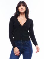 Chaleco Cárdigan con Strass Metálicos