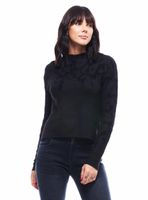 Sweater Cuello Alto con Aberturas en el Costado