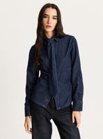 Blusa Camisa Denim Corbata