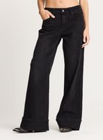 Jeans Wide Leg Tiro Medio