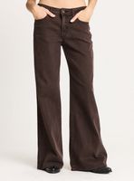 Jeans Wide Leg Café