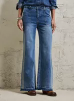 Pantalón Bordado Punto Cruz y Basta Deshilachada