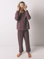 Pijama Infantil Camisero Cuadros Algodón