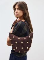 Cartera de Hombro Crossbody con Tachas Circulares