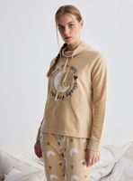 Pijama Polar Cuello Alto Estampado