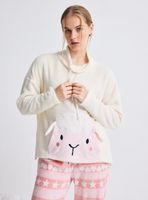 Pijama Top Coral Fleece Pantalón Micro Polar Estampado