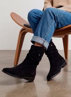 Botín Plano Tipo Gamuza Mujer