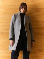 Abrigo Largo de Paño con Lana
