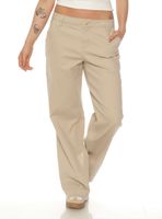 Pantalón Wide Leg de Tiro Alto con Botón y Bolsillo