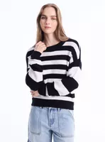 Sweater Cuello Redondo Rayado