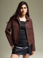 Chaqueta Biker Efecto Suede