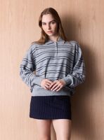 Sweater Cuello Polo y Rayas