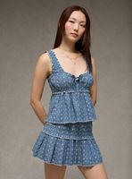 Polera AE Denim con Cinta en el Frente