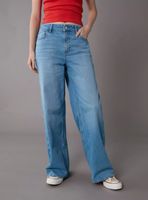 Jeans Ae Super High-Waisted Wide-Leg con Drapeado de Ensueño