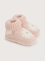 Pantufla Print Flor Tejida Niña