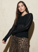 Polera Acanalada Efecto Desagujado