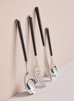 Set de Cubiertos 24 Piezas Wabi Sabi Negro