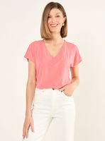 Polera Escote en V Color