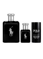 Set Perfume Polo Black EDT Hombre 125ml + 40ml + Desodorante Ralph Lauren