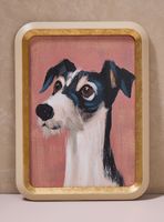 Cuadro de Perro Rosa 40 cm