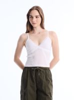 Polera Lencera con Tiritas