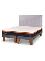 Cama Europea King Bee Comfort Base Dividida + Respaldo