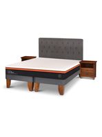 Cama Europea King Bee Comfort Base Dividida + Set