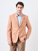 Vestón Recto en Tweed Slim Fit Naranja Medio