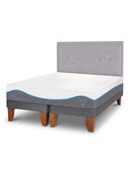 Cama Europea King Alaska Base Dividida + Respaldo