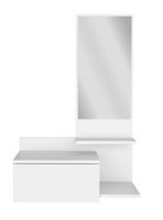 Mueble Recibidor 1 Cajon Vienna 92x60.1x35 cm Blanco