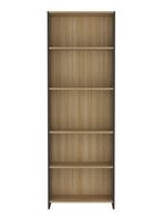 Biblioteca 5 Repisas Lisa Eco Fresno y Wengue 180x61x25.5 cm