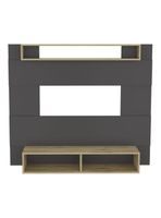 Panel Tv 65'' Charlotte Plomo y Macadamia 120x140x31.5 cm