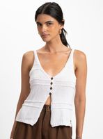 Polera Tejido Trama Crudo