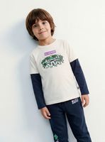 Polera Estampado Frontal Pixar Algodón