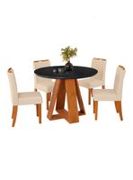 Juego de Comedor Celeste Julia + 4 Sillas