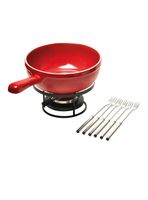 Fuente de Horno Fondue De Queso Rojo Cerámica 24.5 cm
