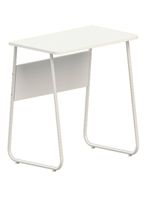 Escritorio Compacto Patas Metálicas Blanco 67 cm