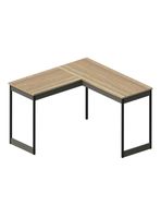 Escritorio Esquinero Patas Metálicas Café 116 cm